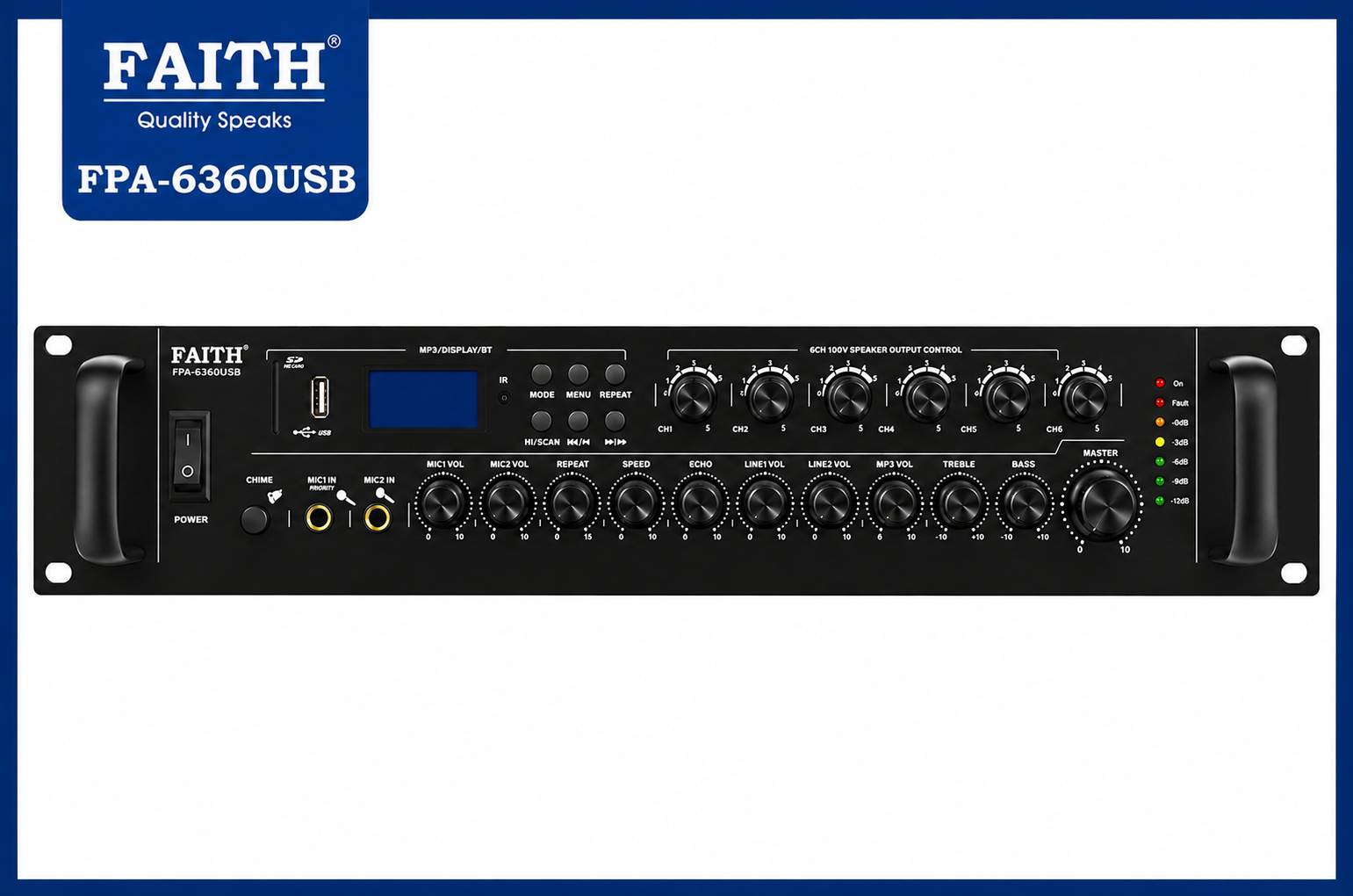 FAITH FPA-6360USB - 6 ZONE 360 WATTS